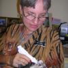 Dr. Coble with ferret patient. 